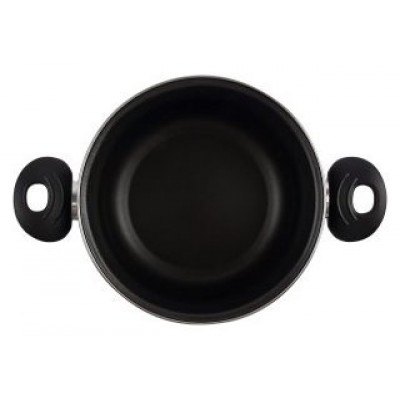 OLLA CON TAPA CRISTAL MAGEFESA K2 ROJO 28 ACERO