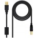 CABLE USB 2.0 IMPRESORA HQ CON FERRITA, TIPO A/M-B/M,