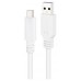 NANOCABLE CABLE USB 2.0 3A, TIPO USB-C/M-A/M, BLANCO, 1.5 M