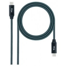 CABLE TYPE-C A TYPE-C USB 3.2 GRIS/NEGRO 0.5M NANOCABLE (Espera 4 dias)