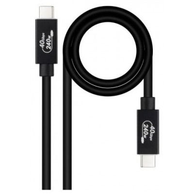 NANOCABLE CABLE USB 4 GEN3x2 40Gbps 5A/240W, USB-C M/M 1 M