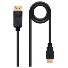 Cable conversor DISPLAYPORT macho en un extremo y HDMI