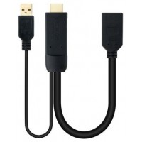 CONVERSOR HDMI A DISPLAYPORT, HDMI/M-DP/H 20CM NEG