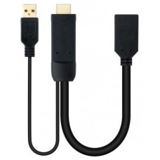 CONVERSOR HDMI A DISPLAYPORT, HDMI/M-DP/H 20CM NEG