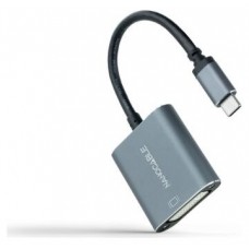 CONVERSOR USB-C A DVI ALUMINIO GRIS 15 CM