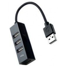 HUB USB 2.0 4xUSB2.0 USB-A/M-USB2.0/H NEGRO 15 CM