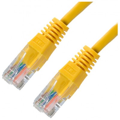 CABLE RED LATIGUILLO RJ45 CAT.6 UTP AWG24 AMARILLO 1.0