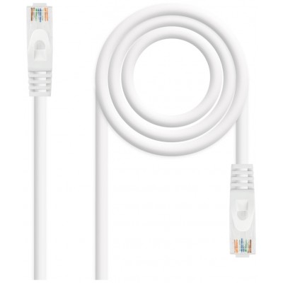 CABLE DE RED LATIGUILLO RJ45 UTP CAT6A AWG24 LSZH 0.25 M BLANCO NANOCABLE (Espera 4 dias)