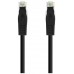 CABLE DE RED LATIGUILLO RJ45 UTP CAT6A AWG24 3 M NEGRO NANOCABLE (Espera 4 dias)