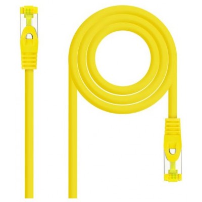 CABLE RED LATIGUILLO RJ45 CAT.6A LSZH SFTP AWG26, 0.30M AMARILLO NANOCABLE (Espera 4 dias)