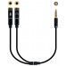 ADAPTADOR AUDIO JACK 3.5M 4 PIN-2XJACK 3.5H 3 PIN