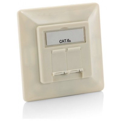 Kit 5 Unidades Roseta Cat6a Empotrar Blanco Perla Ref.