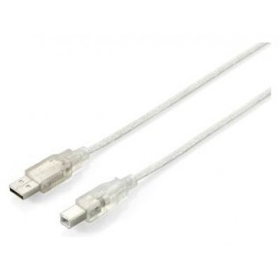 CABLE USB-A  2.0 EQUIP TIPO A - B   TRANSPARENTE 5M