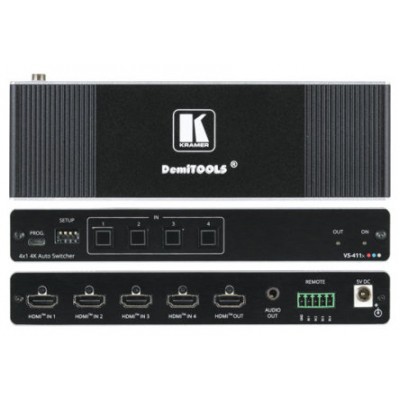 KRAMER SELECTOR VS-411X AUTOMÁTICO 4K HDR HDMI 4X1 (Espera 4 dias)