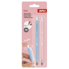 PACK 2 LAPICES RETRACTIL INFINITO AZUL/ROSA APLI 20066 (Espera 4 dias)