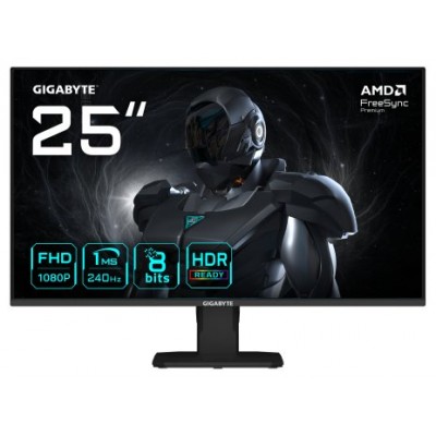 GIGABYTE GS25F2A Monitor Gaming 25" FHD - 1920 x 1080, 240Hz, 1ms, 300 cd/m&sup2;, Display HDR 10, HDMI 2.0, DisplayPort 1.4 (Espera 4 dias)