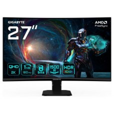 GIGABYTE GS27QCA 27" Monitor Curvo para Gaming QHD - 2560 x 1440, 180Hz, 1ms, 250 cd/m², FreeSync, HDR Ready, HDMI 2.0, DisplayPort 1.4 (Espera 4 dias)