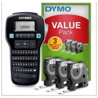 DYMO Rotuladora LABEL MANAGER 160 kit Etiquetadora + 3 rollos de cinta de etiquetas D13 cartuchos de etiquetas D (2181011)