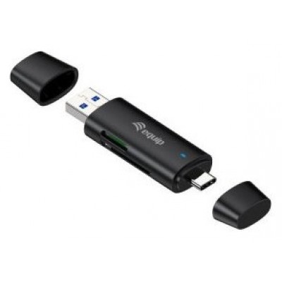 CARD READER EXTERNO EQUIP USB 3.2 DOBLE CONEXION USB-A