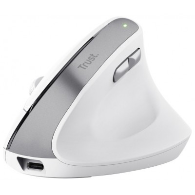 RATON OPTICO WIRELESS ERGONOMICO VERTICAL BAYO II BLANCO TRUST (Espera 4 dias)