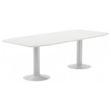 MESA DE REUNIONES 220X100X72CM. COLOR: PATA METALICA BLANCA / TABLERO BLANCO ROCADA 3003ATW04 (Espera 4 dias)