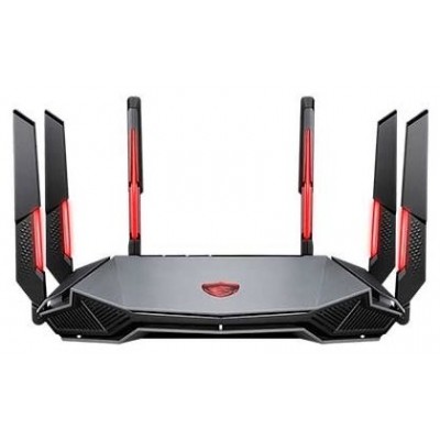 MSI RADIX AXE6600 WIFI 6E TRI-BAND router inalámbrico Gigabit Ethernet Doble banda (2,4 GHz / 5 GHz) Negro, Rojo (Espera 4 dias)