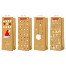 BOLSA BOTELLAS NAVIDAD KRAFT&FOIL BISMARK 332863 (MIN12) (Espera 4 dias)