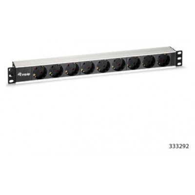 Regleta Alimentacion Aluminio Rack 19" 1u 9 Tomas