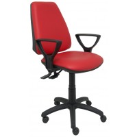 PIQUERAS Y CRESPO Silla Elche S similpiel rojo brazos fijos