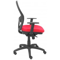 PIQUERAS Y CRESPO Silla Jorquera malla blanca asiento bali rojo