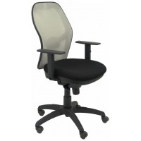 PIQUERAS Y CRESPO Silla Jorquera malla gris asiento bali negro