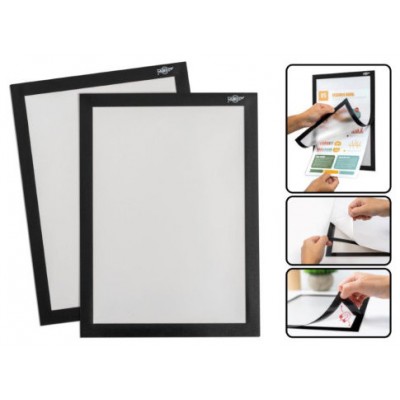 BOLSA 2 MARCOS MAGNÉTICOS ADHESIVOS A4 NEGRO FAIBO 40602 (Espera 4 dias) BOLSA 2 MARCOS MAGNÉTICOS ADHESIVOS A4 NEGRO FAIBO 40602 (Espera 4 dias)