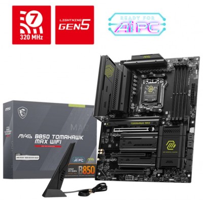 PLACA BASE MSI MAG B850 TOMAHAWK MAX WIFI PCI-E x16 Gen5, M.2 Gen5