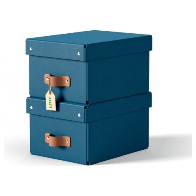 PACK 2 CAJAS DE ALMACENAMIENTO CART&Oacute;N PEQUE&Ntilde;A COLOR AZUL LEITZ 61470068 (Espera 4 dias)