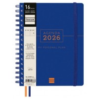 AGENDA 16 MESES SEPTIEMBRE 2025-DICIEMBRE 2026 TEMPUS 4º 155X212 SEMANA VISTA VERTICAL AZUL+ FINOCAM 626600426 (Espera 4 dias)