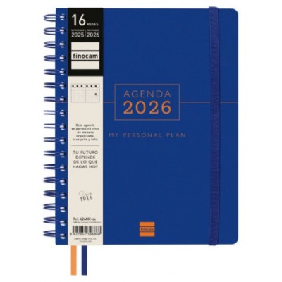 AGENDA 16 MESES SEPTIEMBRE 2025-DICIEMBRE 2026 TEMPUS 4º 155X212 SEMANA VISTA VERTICAL AZUL+ FINOCAM 626600426 (Espera 4 dias)