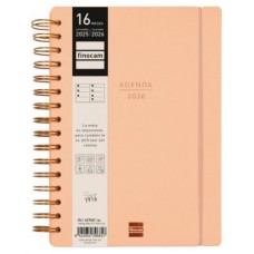 AGENDA 16 MESES SEPTIEMBRE 2025-DICIEMBRE 2026 HAIKU E10-155X212 SEMANA VISTA HORIZONTAL CORAL+ FINOCAM 627400326 (Espera 4 dias)
