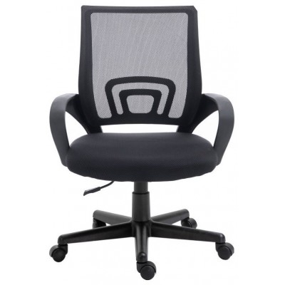 EQUIP SILLA DE OFICINA DE MALLA COLOR NEGRO DISEÑO ERGONOMICO