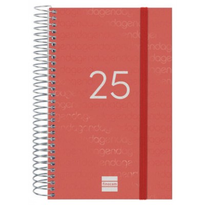 AGENDA 2025 BASIC YEAR E5 117X181MM DIA PAGINA ROJO FINOCAM 741093025 (Espera 4 dias)