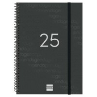 AGENDA 2025 BASIC YEAR E10 155X212MM SEMANA VISTA HORIZONTAL NEGRO FINOCAM 741456025 (Espera 4 dias)