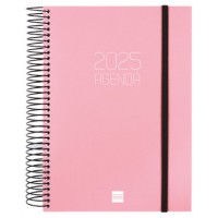 AGENDA 2025 BASIC OPAQUE E10 155X212MM DIA PAGINA ROSA FINOCAM 742914525 (Espera 4 dias)