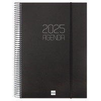 AGENDA 2025 BASIC OPAQUE E40 210X297MM DIA PAGINA NEGRO FINOCAM 742926025 (Espera 4 dias)