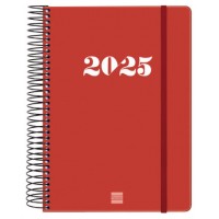 AGENDA 2025 BASIC MY E10 155X212MM DIA PAGINA ROJO FINOCAM 743523025 (Espera 4 dias)