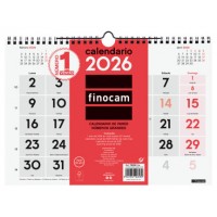 CALENDARIO 2026 NEUTRO PARED NUMEROS GRANDES M 300X210MM FINOCAM 780000026 (Espera 4 dias)