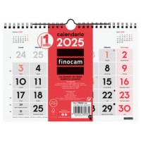 CALENDARIO 2025 NEUTRO PARED NUMEROS GRANDES S 210X150MM FINOCAM 780200025 (Espera 4 dias)