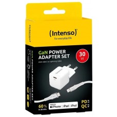 Intenso | KIT Cargador GaN W30C + Cable Lightning