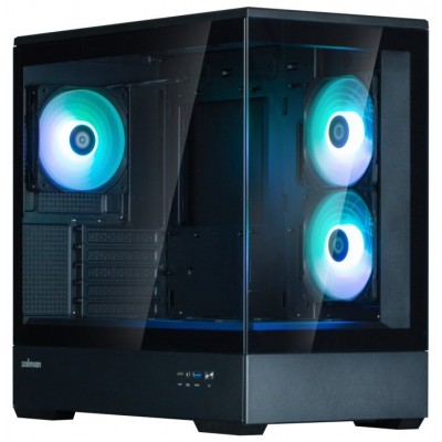 CAJA ZALMAN P30 V2 MATX 3 X VENT 120MM ARGB 2XUSB 3.0 NEGRO S/N FUENTE