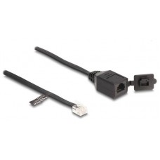 Delock Cable RJ11 macho a RJ11 hembra con tapa