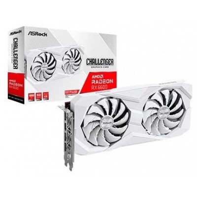 VGA ASROCK RX6600 CLW 8G (WHITE),AMD,RX6600,8GB,GDDR6,128BIT,HDMI+3DP (2 VENTILADORES) (Espera 4 dias)