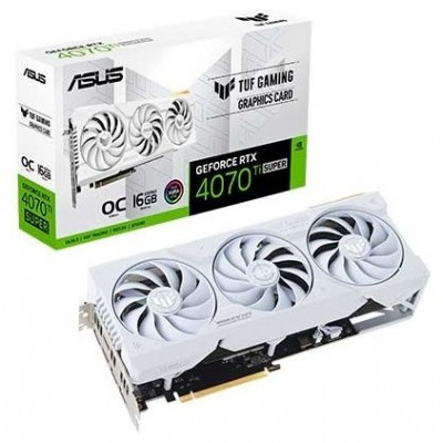 ASUS TUF Gaming TUF-RTX4070TIS-O16G-WHITE-GAMING NVIDIA GeForce RTX 4070 Ti SUPER 16 GB GDDR6X (Espera 4 dias)